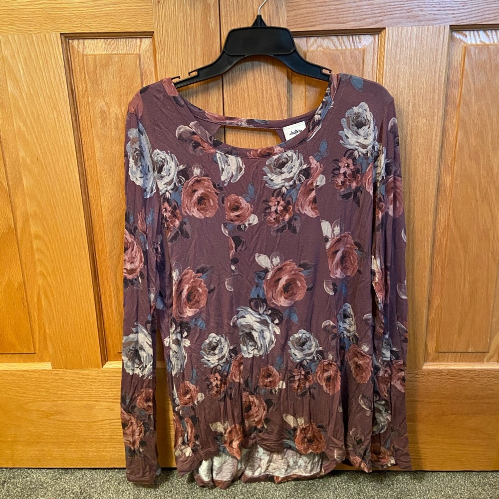 Day trip Floral Keyhole top